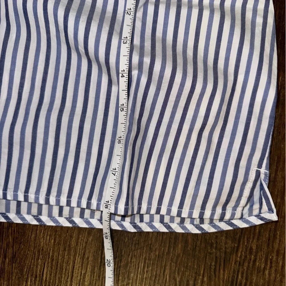 New Everlane The Woven P.J. Top Blue Stripe XS - Picture 6 of 7
